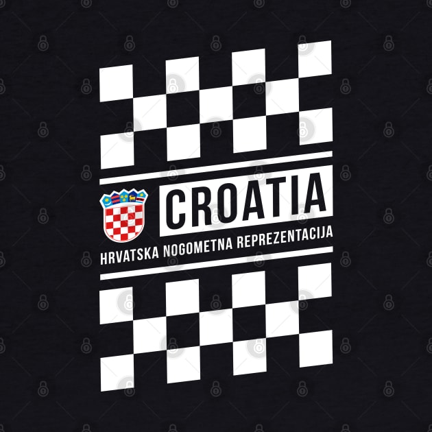 Croatia National Team Checkered Home Jersey Style by CR8ART